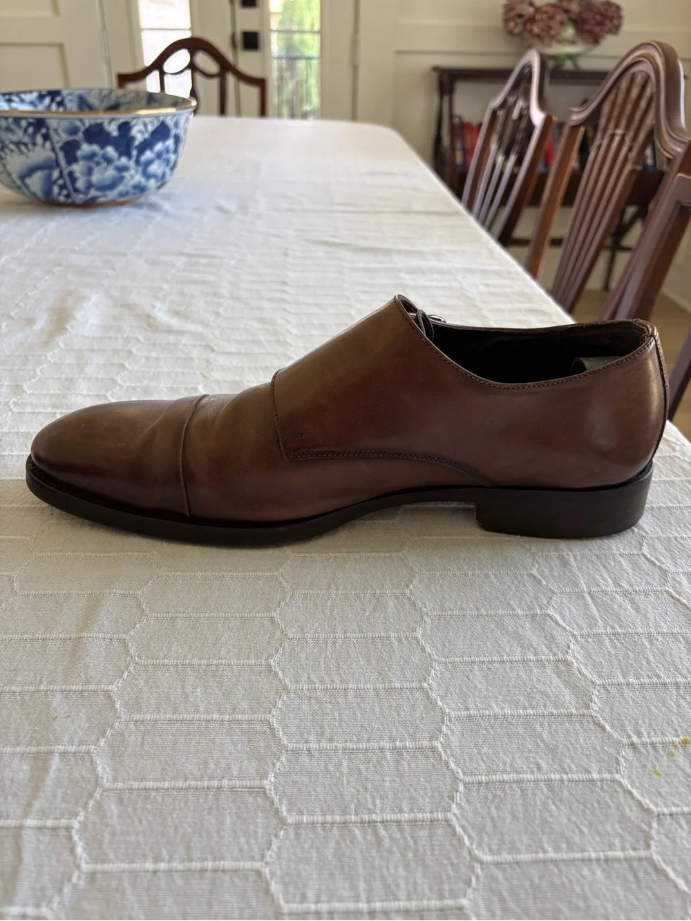 To Boot New York Brown Leather Double Monk Strap, Men’s 11